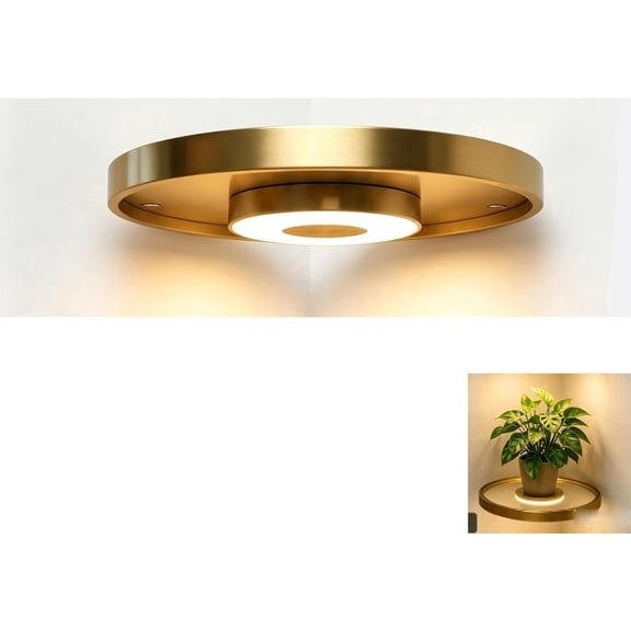 Floating Wall Shelf with Built-in LED Light, Modern Display Rack with Invisible Brackets, Space-Saving for Home Decor(1Pcs)