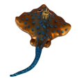 thumbnail image 5 of Blue Spotted Stingray Polish Blown Glass Christmas Ornament  Tree Decoration, 5 of 6
