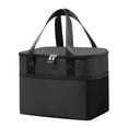 thumbnail image 2 of Large Insulated Bag Shopping Bag Dish Handbag Durable Keep Cookware Fresh black, 2 of 9