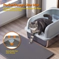 thumbnail image 3 of Fylica Stainless Metal XL Extra LargeCat Litter Box, Open Top High Sided Litter Box for Multiple Cats, Anti-Leakage, Easy Cleaning, a Scoop, Scoop Holder, Cat Litter Mat Included,Yellow, 3 of 5