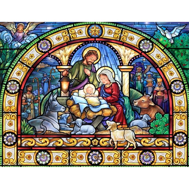 Taladro de diamante Virgen de Jesús 5D Kits de pintura de bricolaje Decoración de pared cuadrada completa (F895) Hugtrwg Para estrenar