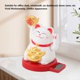 thumbnail image 4 of Suodoka Solar Powered Lucky Cat Rotating Base Fortune Cat Statue for Car Dashboard Checkstand Desktop Decoration White 3 inches / 7.7 cm[cite: 1], 4 of 4