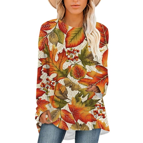 CLOOCL Women Oversized Blouse Vintage Leaf Graphics 3D Print T-Shirt Long Sleeve Casual Female Loose Plus Size Tops
