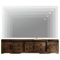 thumbnail image 2 of WAMPAT Farmhouse Entertainment Center for 110" TVs, 3-in-1 Wooden TV Stand with Barn Door, Adjustable Shelves and Storage Drawers,Media Console Table for Living Room,Rustic Brown, 2 of 6