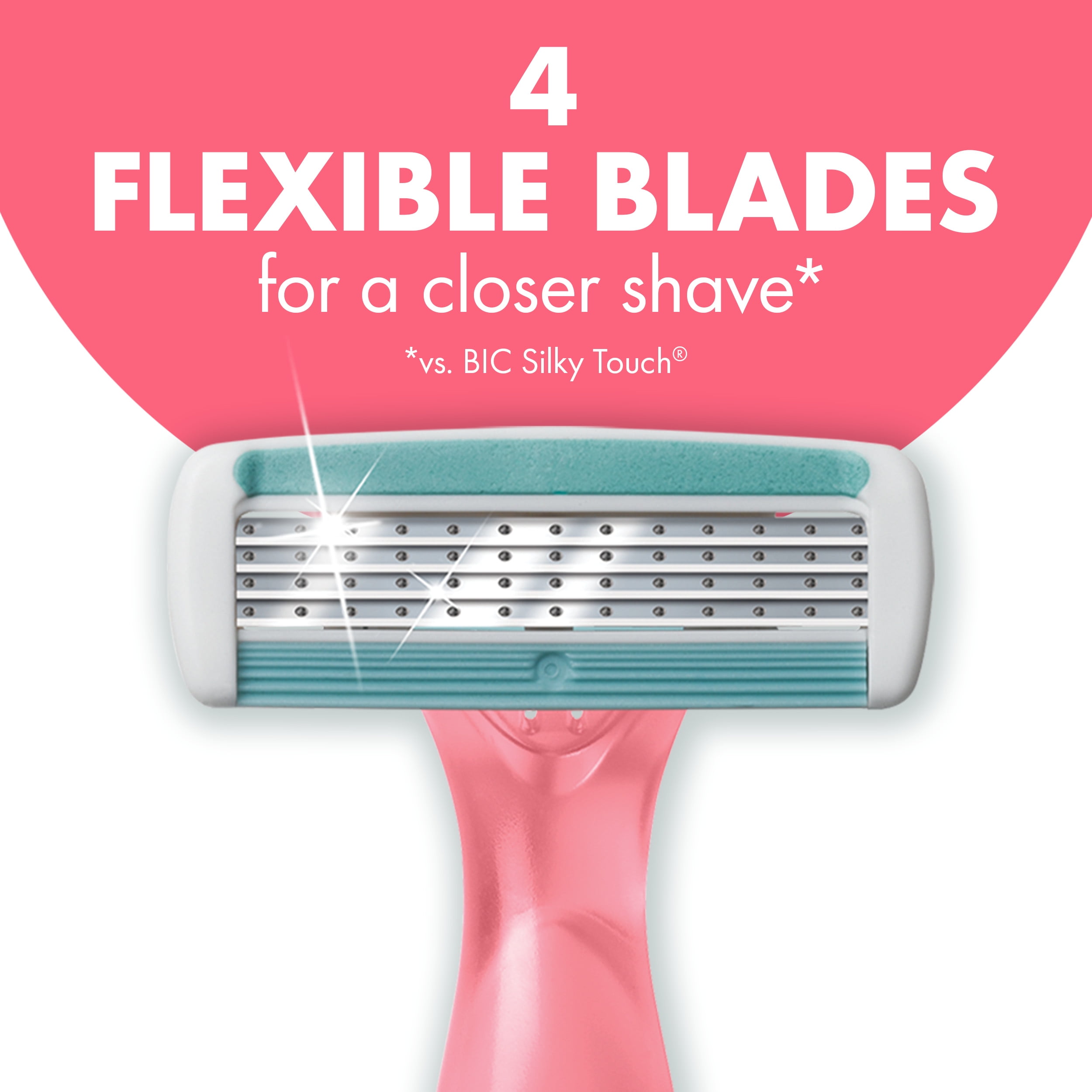 BIC Soleil Escape Women's Razors, 4-Blade Disposable Razor with