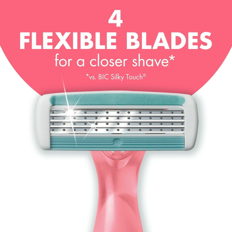 BIC Soleil Escape Women's Razors, 4-Blade Disposable Razor with