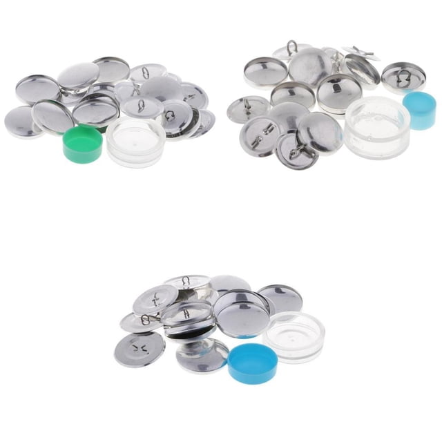 30 Paquete de Aluminio Tono Vástago de Alambre Cubierta Posterior Botones de Herramientas de Ensamblaje 20mm / 30mm / 40mm Surtido DI