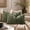 Green, variant on Fennco Styles Beige Chenille Textured Corded Ribbed Decorative Throw Pillow Cover 18" x 18", 2-Pack