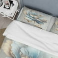 thumbnail image 4 of Designart "Elegant Blue Blossom I" Flowers Bedding Covert Set - Traditional Blue Floral Bed Set With 2 Shams, 4 of 6