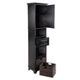 thumbnail image 5 of Winsome Wyatt Tall Transitional Wood Linen Cabinet with Baskets in Black, 5 of 11