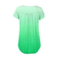 thumbnail image 6 of Scyoekwg Womens Short Sleeve Hide Belly Tunic Shirts Casual Dressy Round Neck Pleated Tshirt Gradient Color Loose Blouses (#C=Green,XL), 6 of 6