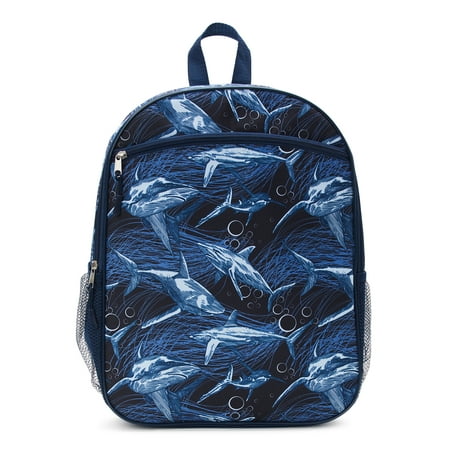 Wonder Nation Kids 16" Laptop Backpack, Blue Cove Shark