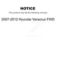 thumbnail image 2 of Transit Auto Front Rear Hub Bearings Assembly Disc Brake Rotors and Semi-Metallic Pads Kit (10Pc) for Car 2007-2012 Hyundai Veracruz FWD - Left Right Side (Driver Passenger) KBB-109587, 2 of 11