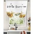 thumbnail image 3 of Hello Summer Tie Up Curtains for Kitchen Bathroom Bedroom Windows 45 Inch Length, Rustic Spring Floral Sunflowers Balloon Drape Curtains Shade Rod Pocket Drapery Curtain Panel, 42"x54", 3 of 7