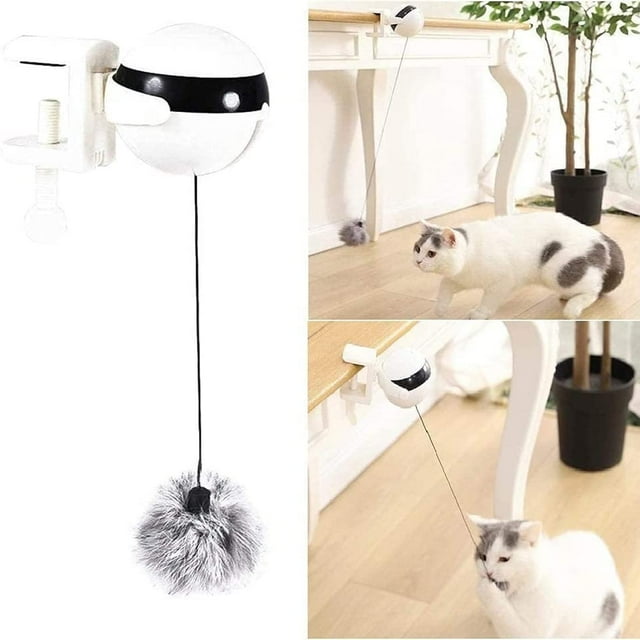 Juguete interactivo para gatos, bola de elevación Yo-Yo, juguete para gatos con elevación automática, juguete divertido para mascotas con pelota para gatos o gatitos (batería no incluida)