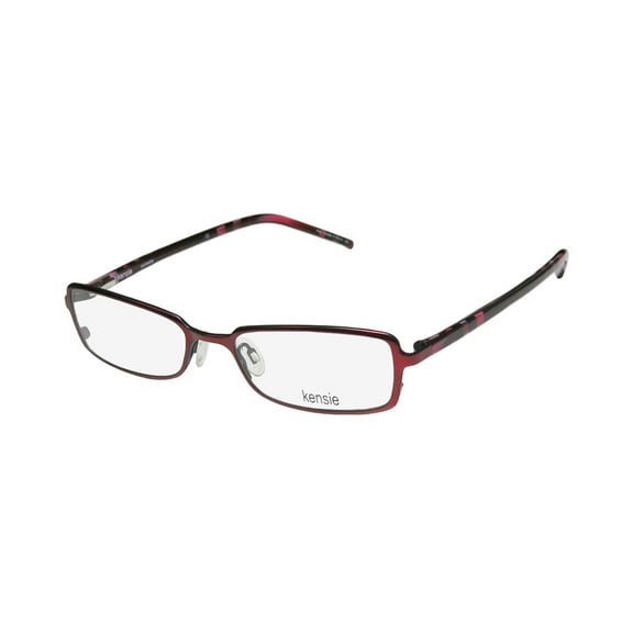 NEW KENSIE CURIOSITY WOMENS/LADIES DESIGNER FULL-RIM BURGUNDY / ROSE AUTHENTIC LIGHT STYLE LIGHT WEIGHT FRAME DEMO LENSES 50-17-138 EYEGLASSES/EYE GLASSES
