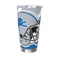 thumbnail image 1 of Taza térmica duradera de acero inoxidable 304 con tapa y pajita con temática del equipo de fútbol de los Leones Taza térmica de acero inoxidable de 20 oz Taza para automóvil Adecuada para bebidas, 1 of 8