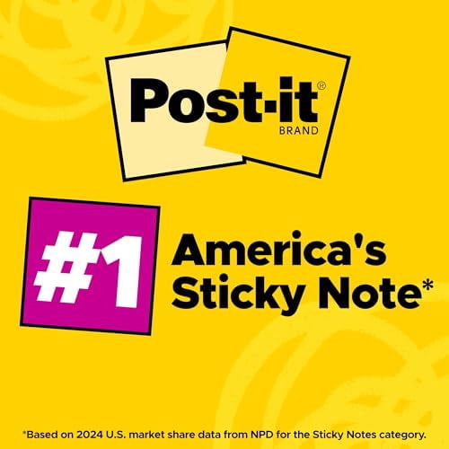 Post-it Notes 654-18CP 3 in. x 3 in. Original Pads Cabinet Pack in Canary Yellow (18 Pads/Pack)