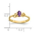 thumbnail image 3 of Real 14kt Yellow Gold 5x3mm Oval Amethyst Ring Size: 6; for Adults and Teens; for Women and Men, 3 of 3