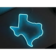 Queen Sense 14"x13.4" Texas Map LED Sign Light Party Decor Wall Night Lights Flex Neon Signs WFL171