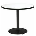 thumbnail image 2 of KFI Table Piédestal Ronde 30 Pouces avec Dessus en Lin Frais Base Noire Ronde, 2 of 3