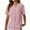 Pink, variant on Sevevn Cardigan Sweaters for Women Ladies' Casual Solid Color And Linen V-neck Chest Pocket Button Cardigan Short Sleeved Blouse Gift for Adults White L