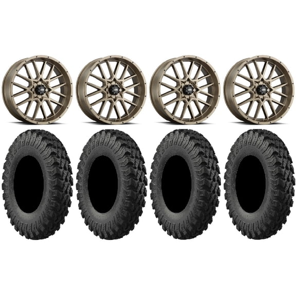 ITP Hurricane 18" Wheels Bronze 37" MotoRally Tires Sportsman RZR Ranger