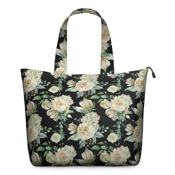 Pioneer Flower Floral Print Pattern Travel Tote Bags for Women Carry On,Large Weekender Bags for Women Travel,Multi Functional Duffle Bag for Work,Shopping,Sports
