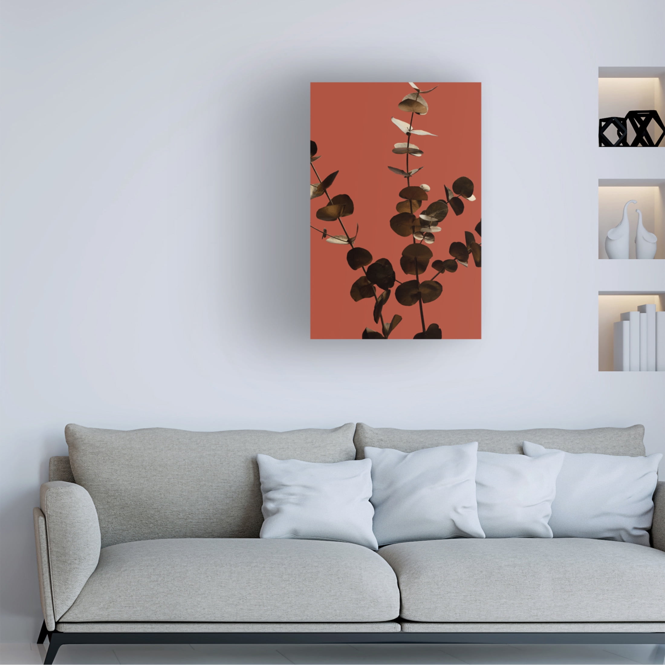 Canvas Wall Art - Pictufy Studio Iii 'Eucalyptus Gold Rust 01' Wall Art for Living Room, Bedroom, or Office D?cor by Trademark Fine Art - 30 x 47 Inches