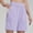 Purple, variant on SEMPAI Sweat Shorts for Women Pull On Casual Athletic Bermuda Shorts Elastic High Waist Long SweatShorts with Pockets
