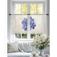 thumbnail image 4 of Purple Succulent Sheer Curtains 54 Inch Long 2 Panels, Green Leaves Ferns Plants Watercolor Light Filtering Rod Pocket Semi Sheer Curtains, Sheer Voile Drapes for Living Room Bedroom, 52"x54", 4 of 5