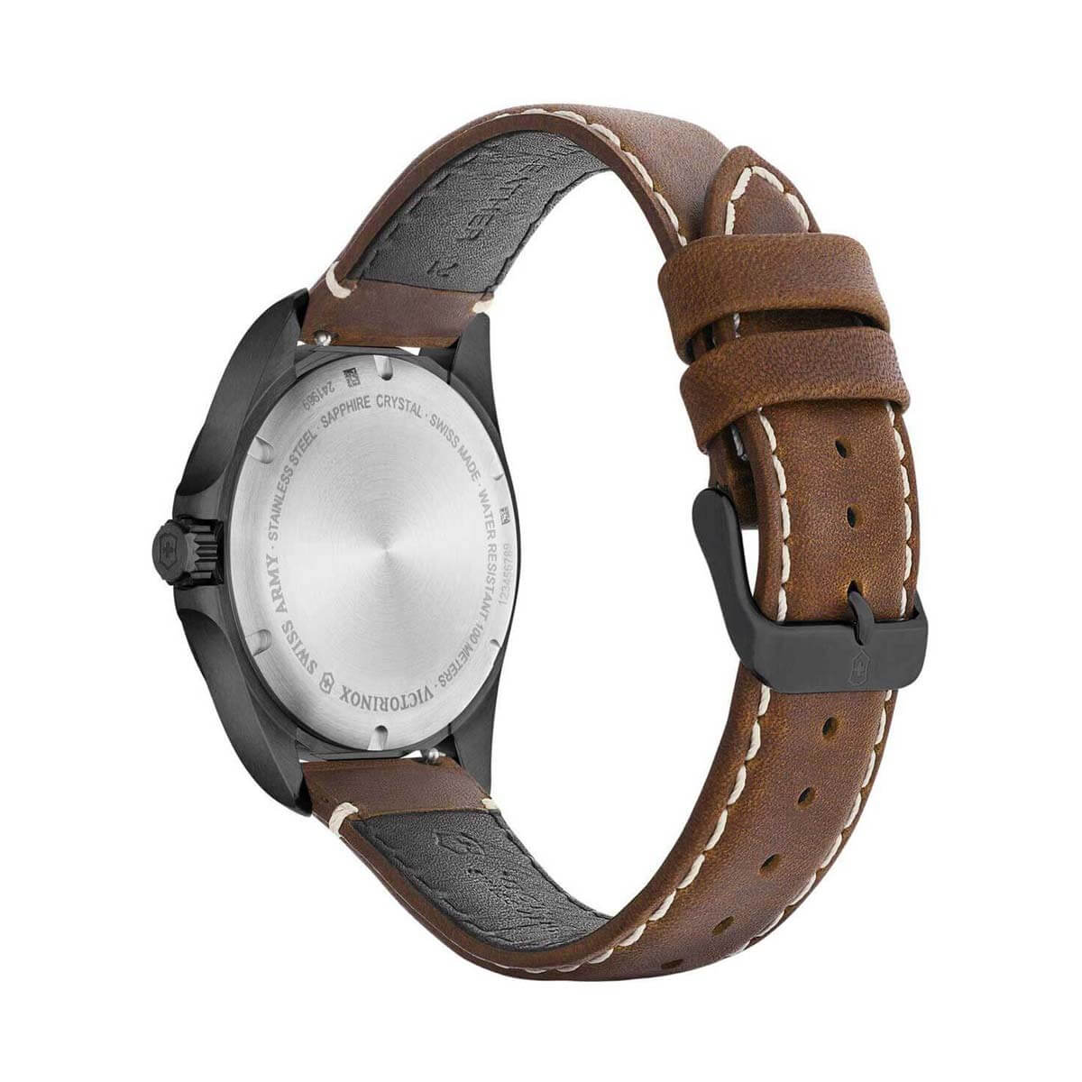 Victorinox Swiss Army 241608 - Orologio Uomo In Gomma Marrone, Quarzo, 100 Metri Impermeabile
