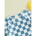thumbnail image 5 of Hirigin Toddler Baby Boy Two Piece Swimsuit Set Checkered Short Sleeve Rashguard Swimwear Bathing Suit Sunsuit Beach Wear, 5 of 8