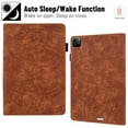 thumbnail image 4 of Dteck Folio Case for iPad Air 13 (2024) / iPad Pro 12.9 (2022/2020/2018),Embossed PU Leather Credit Card Holder Wallet Case with Multi-angle View Stand,Brown, 4 of 5