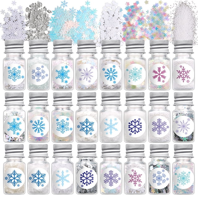 Para Decoración De Uñas, Copos De Nieve Holográficos De Navidad, Lentejuelas Brillantes De Colores, Confeti Brillante Para Maquillaje Facial Y Corporal Diy Yuarrent HA046062-03