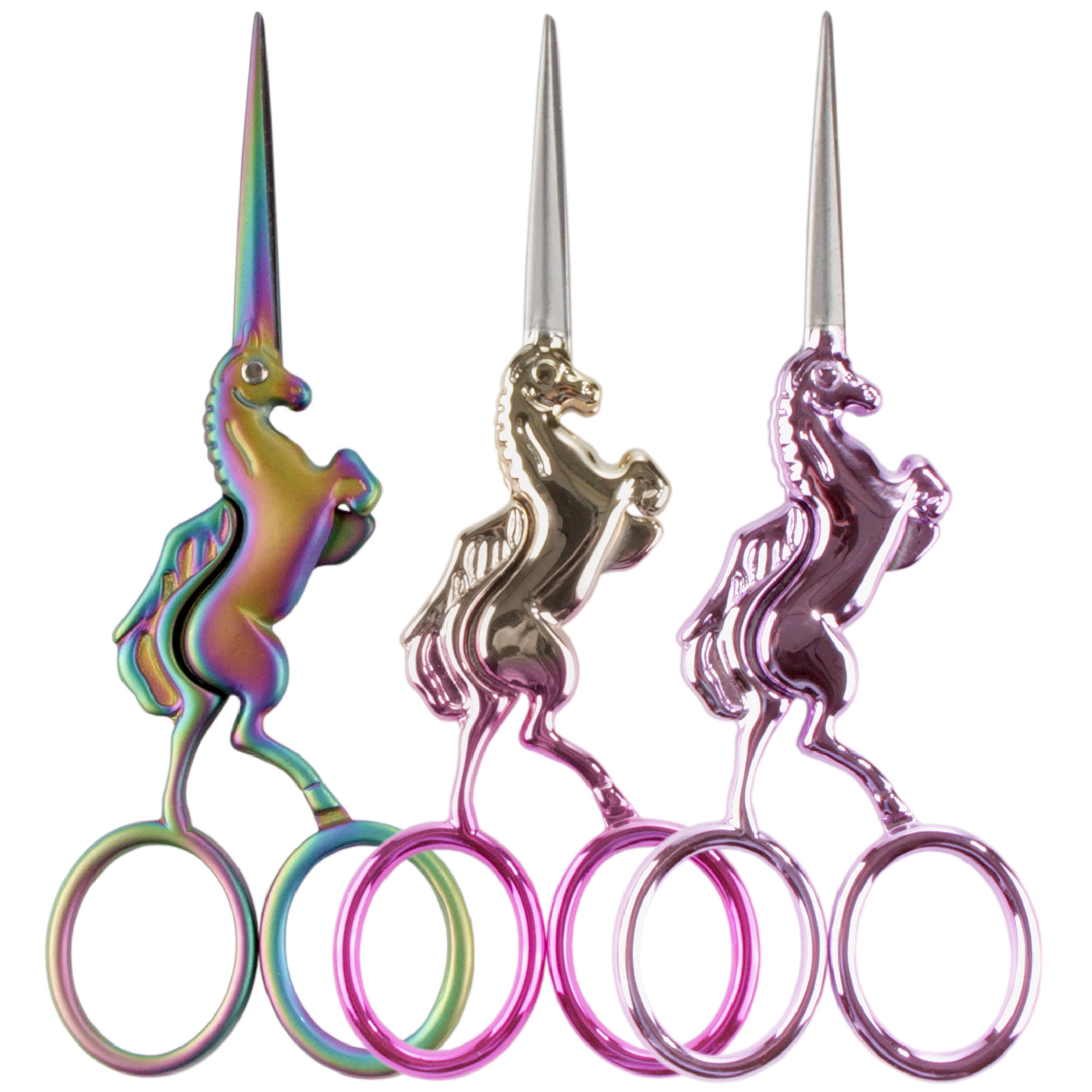 Unicorn Embroidery Craft Stainless Steel Scissors Variety Pack - Assortment D