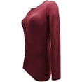 thumbnail image 4 of T-Shirt à Manches Longues Col Rond pour Femmes, 4 of 6