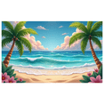 thumbnail image 3 of Tropical Design Beach Banner Summer Ocean Scene Vacation Party Backdrop for Beach Party Holiday Event Decoration, 3 of 8