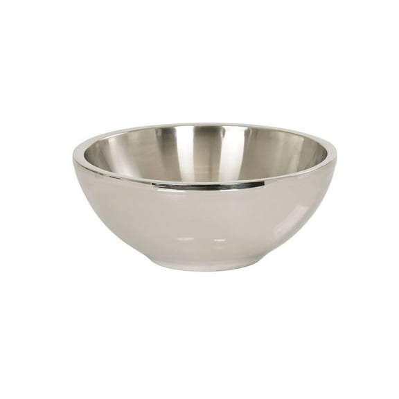 Cal-Mil 23425-10-55 10 x 4.25 in. Stainless Steel Round Cold Bowl, Silver