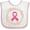 White and Pink, variant on Inktastic Breast Cancer Pink Ribbon Awareness Wreath Girls Baby Bib