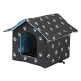 thumbnail image 2 of Nido para gatos, cama para dormir, casa para mascotas, caseta para gatos resistente a la intemperie, cama plegable para dormir para mascotas, refugio negro S, 2 of 8