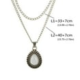 thumbnail image 2 of Boho Retro Gold Water Droplet Maternal Double Layer Pendant Necklace Jewelry For Women And Girls, 2 of 6