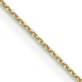 thumbnail image 2 of Solid 10k Yellow Gold 0.8mm Diamond Cut Round Open Link Cable Chain - 18", 2 of 8