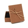 thumbnail image 5 of Juvale Jewelry Gift Boxes - 3.7 x 2.9 x 1.3 In, Kraft, Pack of 12 - Velvet Lined & Bow Lid Cardboard Necklace Box, 5 of 7
