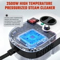 thumbnail image 4 of RICAN Steam Cleaner, 2500W Handheld High-Temp Steamer with 1200ML Tank & 6 Adjustable Levels, 20 Accessories for Home Kitchen Bathroom Car Tile, Black & White, 4 of 10