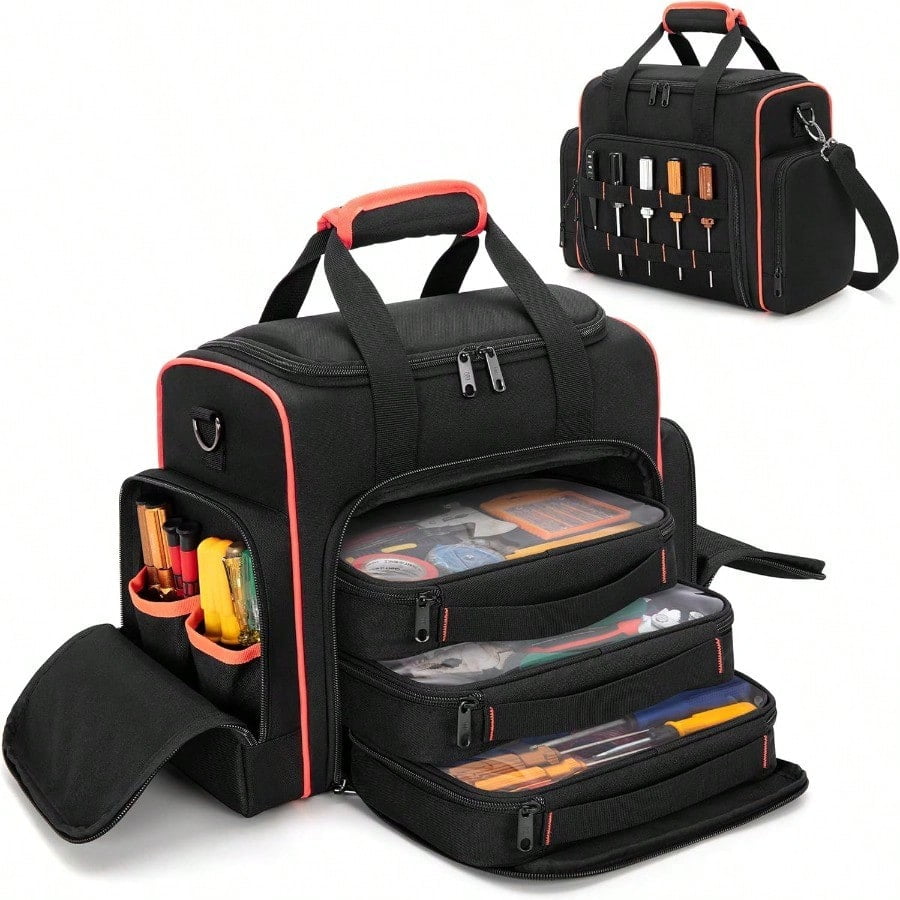 Husky Pro Professional 10 in. Electrician Tool Bag with Removable