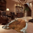 thumbnail image 4 of TWINNIS Cowhide Rug Faux Leather Rug Animal Print Rug, Carpet for Bedroom, Home Office, Living Room, Home Decor Mat,5.2ft×6.2ft,LE1-20, 4 of 7