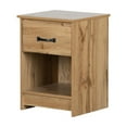thumbnail image 2 of South Shore Tassio 1-Drawer Nightstand with Open Storage Space for Adult, in Nordik Oak, 2 of 11