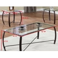 thumbnail image 4 of Paula 3 Piece Coffee Table Set, Copper Metal Frames & Beveled Glass Tops (Cocktail Coffee & 2 End Tables), Transitional, 4 of 7