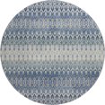 thumbnail image 2 of Addison Rugs Mayfield Washable Transitional Tribal, Diamond Seaglass Round Rug, 8' x 8', 2 of 5
